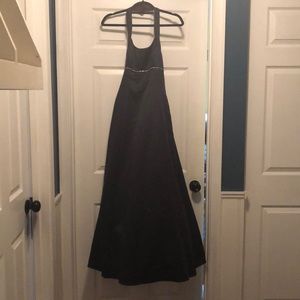 Modern Regency Style Navy Blue Halter